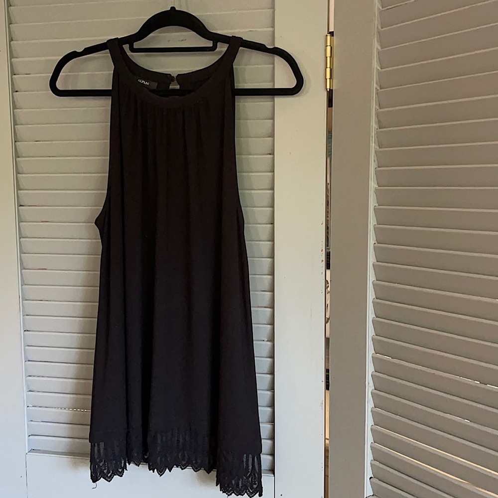 Alfani Black Sleeveless Tunic Top